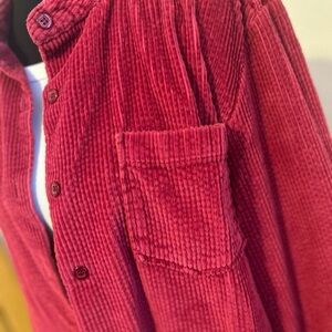 Chadwicks Deep Red Corduroy Shirt